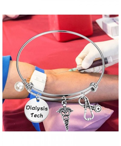 Phlebotomist Gift Dialysis Nurse Gift Dialysis Tech Jewelry Graduation Gift Silver $6.18 Bracelets