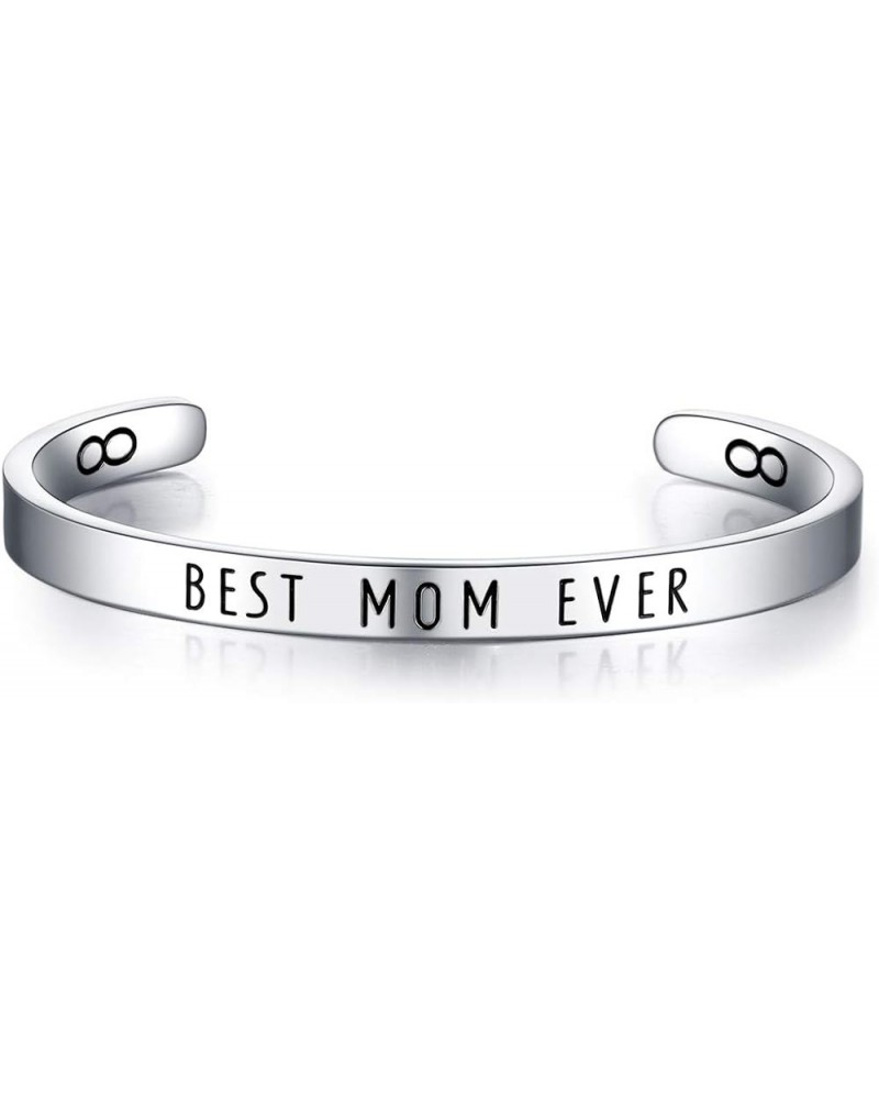 Fomissky Personalized Mothers Day Gifts for Mom from Daughter Son, Best Present Stainless Steel Cuff Bangle Bracelet Jewelry ...