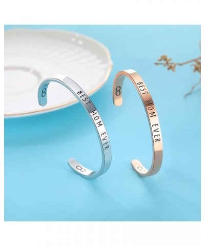 Fomissky Personalized Mothers Day Gifts for Mom from Daughter Son, Best Present Stainless Steel Cuff Bangle Bracelet Jewelry ...