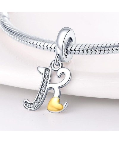 Complete A~Z Alphabet Charm Letter Beads Solid 925 Sterling Silver fits European Bracelets Necklace Women Jewelry Gift Option...