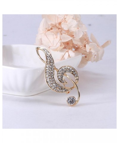 Brooch Pins for Women, Creative Musical Note Shape Women Brooch Shining Rhinestones Inlaid Pin Dress Suit Lapel Shawl Badge C...