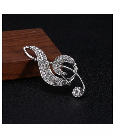 Brooch Pins for Women, Creative Musical Note Shape Women Brooch Shining Rhinestones Inlaid Pin Dress Suit Lapel Shawl Badge C...