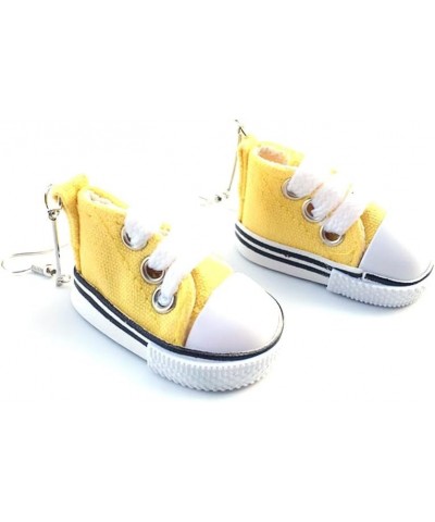 Fun Long Drop Dangle Shoe Earrings, Cute Canvas Sneakers Statement Dangle Earrings for Women Girls Yellow $7.50 Earrings