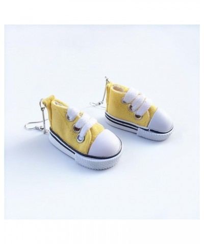 Fun Long Drop Dangle Shoe Earrings, Cute Canvas Sneakers Statement Dangle Earrings for Women Girls Yellow $7.50 Earrings