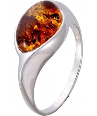 Sterling Silver and Baltic Honey Amber Ring Donna $24.18 Rings