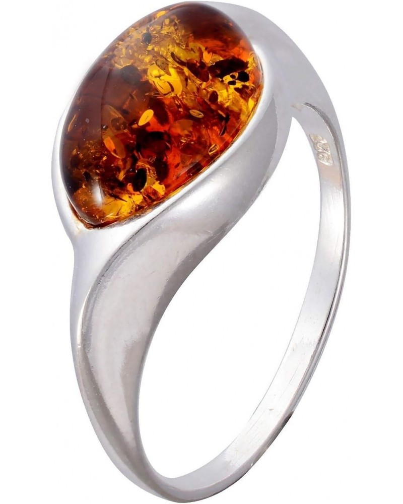 Sterling Silver and Baltic Honey Amber Ring Donna $24.18 Rings