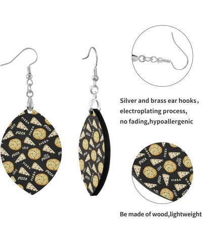 Dangle Earring MDF Wood Drop/Leaf Copper Plated Silver Hook Lightweight Earrings Multi 5 $5.93 Earrings