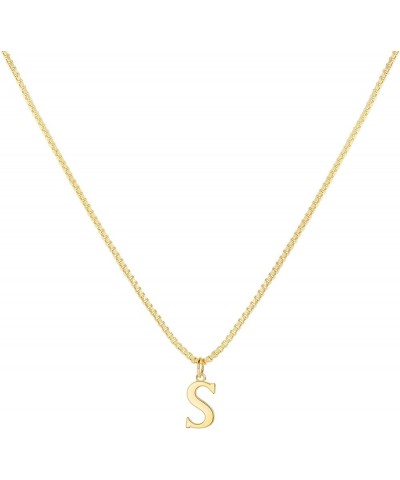 Small Letter Necklace,Dainty 14K Gold Plated Personalized Tiny Initial Pendant Necklace Small Initial Necklaces for Women Gir...