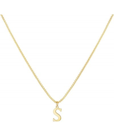 Small Letter Necklace,Dainty 14K Gold Plated Personalized Tiny Initial Pendant Necklace Small Initial Necklaces for Women Gir...