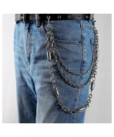 Unisex Punk Pant Chains Jeans Wallet Chain Hip Hop Rock Band Belt Chain Biker Trouser Chain A $11.01 Body Jewelry