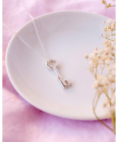 Jewelry Sterling Silver Key Pendant Necklace, 18 Inches $17.10 Necklaces