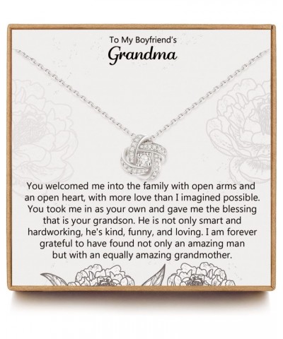 To My Boyfriend's Grandma Necklace, Sentimental Present for Boyfriend's Grandma Gift, Mothers Day Gifts for Boyfriends Grandm...