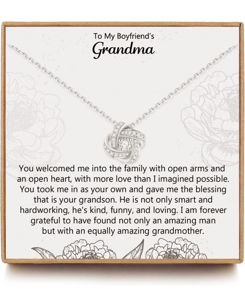 To My Boyfriend's Grandma Necklace, Sentimental Present for Boyfriend's Grandma Gift, Mothers Day Gifts for Boyfriends Grandm...