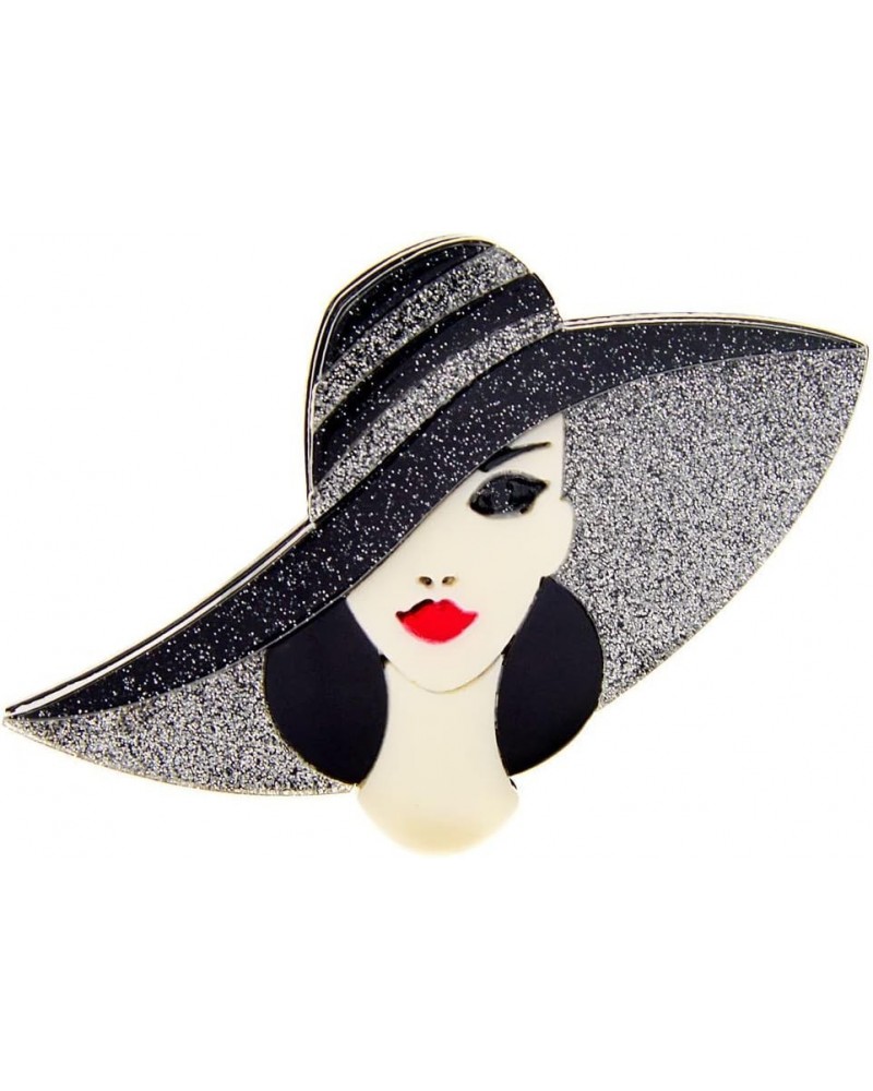 Beautiful Girl Brooch For Women Acrylic Lapel Pins Elegant Dress Accessories Jewelry Boutonniere Corsage for Hat Bag Suit Tie...