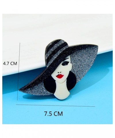 Beautiful Girl Brooch For Women Acrylic Lapel Pins Elegant Dress Accessories Jewelry Boutonniere Corsage for Hat Bag Suit Tie...