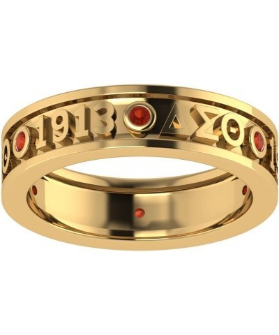 DELTA SIGMA THETA STERLING SILVER ETERNITY RING WITH YELLOW GOLD PLATING DST-R009 $23.85 Rings