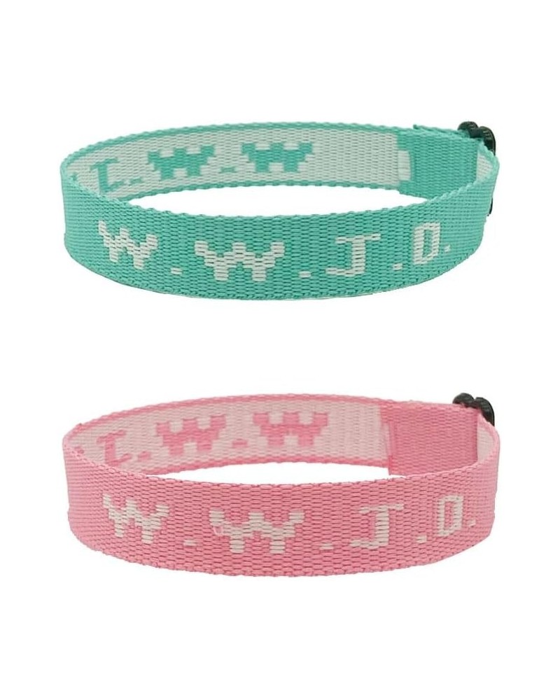 WWJD Bracelets for Women Teen Girls, What Would Jesus Do WWJD Bracelet Pack Wristband Letter Rope Religious Friendship Inspir...