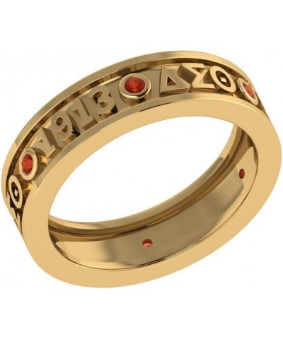 DELTA SIGMA THETA STERLING SILVER ETERNITY RING WITH YELLOW GOLD PLATING DST-R009 $23.85 Rings