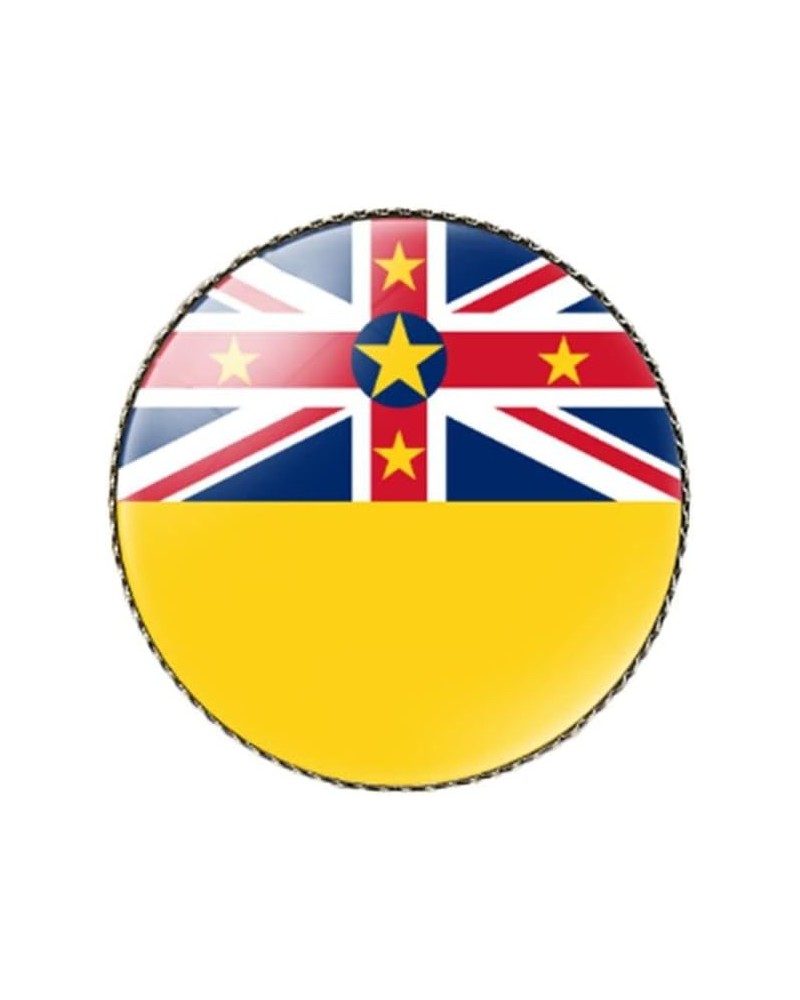 Round 1 Inch Australia Flag Pin International Travel Brooch Metal and Glass Revivalism Style Souvenir Badge for Hat Clothes B...