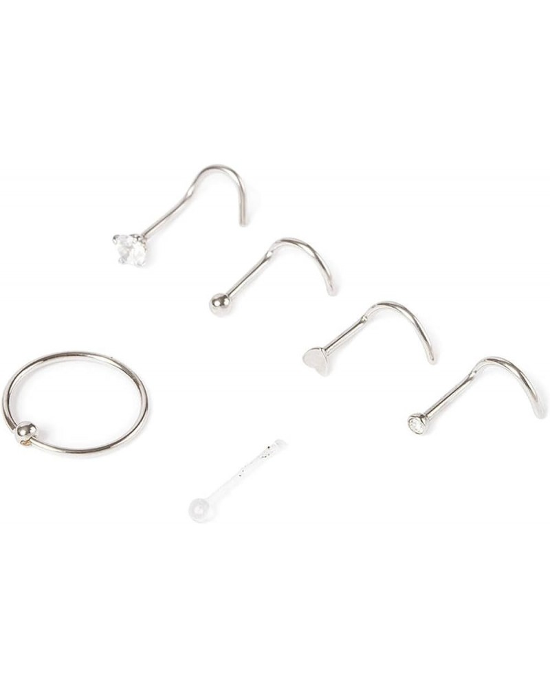 Nose Ring Studs & Hoops – Hypoallergenic Nose Piercings Exclusive Stud & Hoop Nose Rings for Women 6-Pack Stainless Stainless...