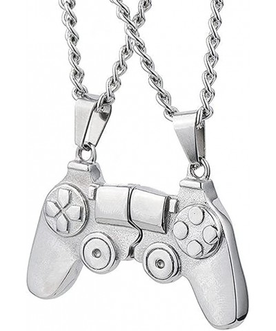 Magnetic Game Controller Necklace for Couples Best Friend Boy Friend Girl Friend Matching Necklace Silver+Silver $10.82 Neckl...