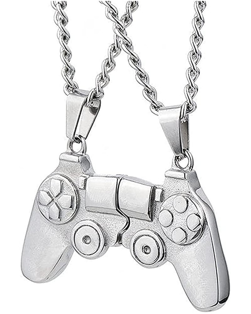 Magnetic Game Controller Necklace for Couples Best Friend Boy Friend Girl Friend Matching Necklace Silver+Silver $10.82 Neckl...