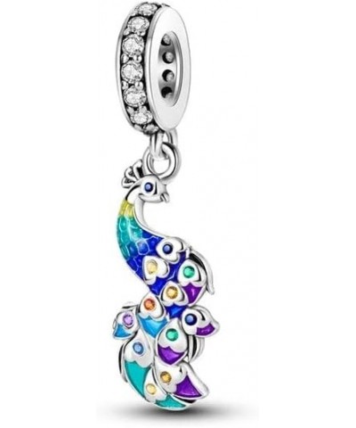 Multi Color Charms Fit Bracelets 925 Silver Colorful Zircon Rainbow Bead Love Heart Clip Charm Jewelry SSS-1401 SEC679 $9.66 ...