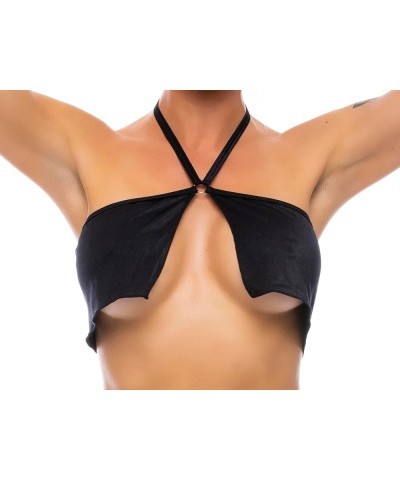 Women's Flowy Center Ring Top Black $11.10 Rings