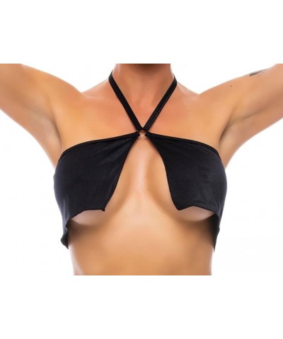 Women's Flowy Center Ring Top Black $11.10 Rings