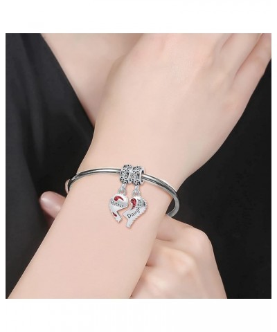 Mother and Daughter Charms I Love You to the Moon and Back Beads for Women Bracelets Jewelry Red Mother Daughter $7.41 Bracelets