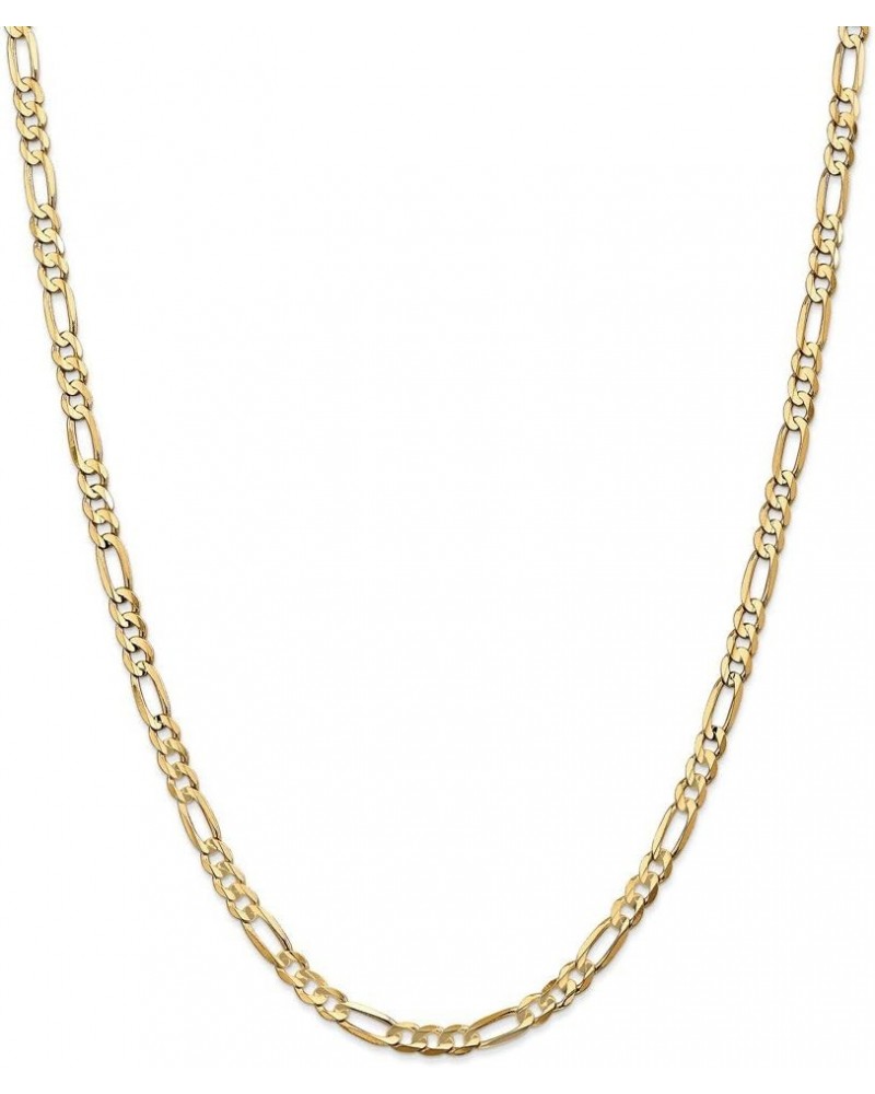 Solid 14k Yellow Gold 4.50mm Concave Open Figaro Chain Necklace - with Secure Lobster Lock Clasp 20.0 Inches $205.80 Bracelets