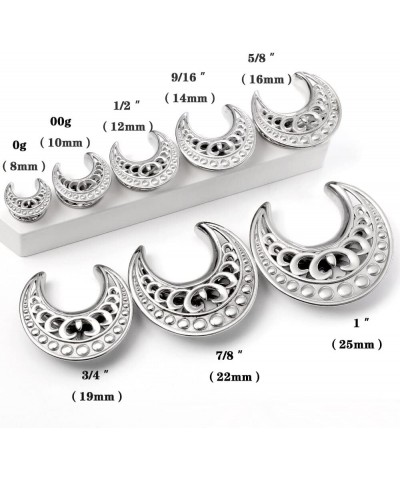 2PCS Elegant Wedding Floral Saddle Plugs Ear Tunnels Gauges Hypoallergenic Piercing Stainless Steel Stretchers For Ears Women...