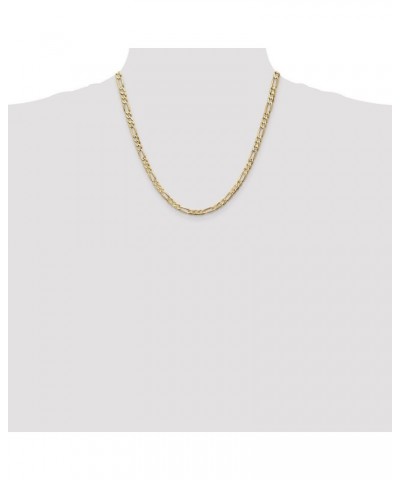 Solid 14k Yellow Gold 4.50mm Concave Open Figaro Chain Necklace - with Secure Lobster Lock Clasp 20.0 Inches $205.80 Bracelets