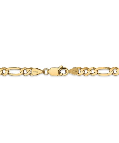 Solid 14k Yellow Gold 4.50mm Concave Open Figaro Chain Necklace - with Secure Lobster Lock Clasp 20.0 Inches $205.80 Bracelets