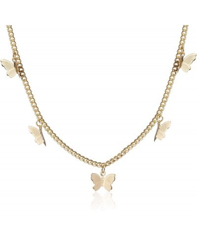 Silver Gold Butterfly Necklace for Women Ladies Girls Dainty Jewelry Butterfly Choker Gold $8.11 Necklaces