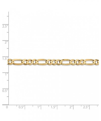 Solid 14k Yellow Gold 4.50mm Concave Open Figaro Chain Necklace - with Secure Lobster Lock Clasp 20.0 Inches $205.80 Bracelets