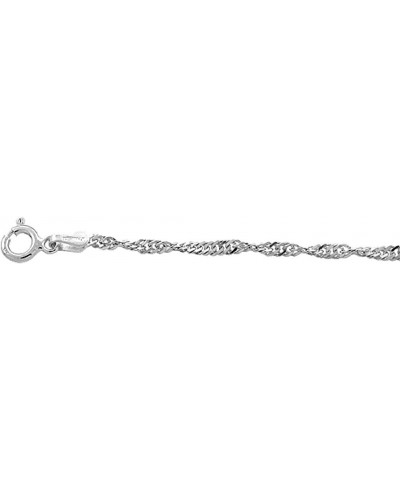 1.7-3.3mm Sterling Silver Singapore Chain Necklace Nickel Free Italy sizes 7-30 inch 20.0 Inches 2mm Singapore Chain $13.59 N...