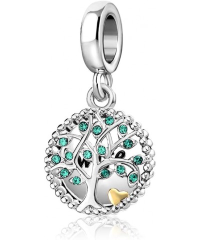 Women Family Tree of Life Dangle Charm for Bracelets Gift Birthay Daughter Grandma Mom Sister Wife Green Crystal wife $8.39 B...