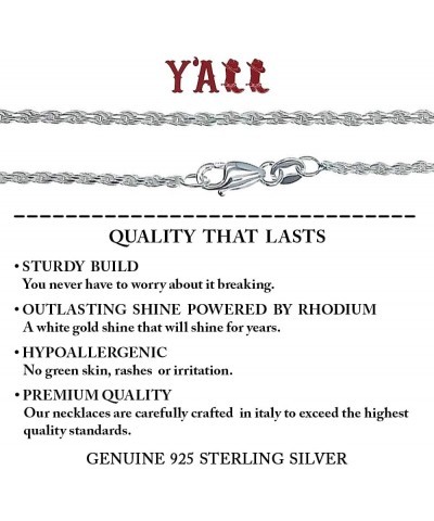 925 Sterling Silver Diamond Cut Rope Chain for Women and Men - 2.2 mm Thick - Braided Twist Link Necklace - 30 Inches Long - ...