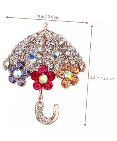 5pcs Umbrella Brooch Clothes Brooch Pin Brooches for Women Umbrella Bling Brooch Scarf Brooch Pin Umbrella Scarf Pin Crystal ...