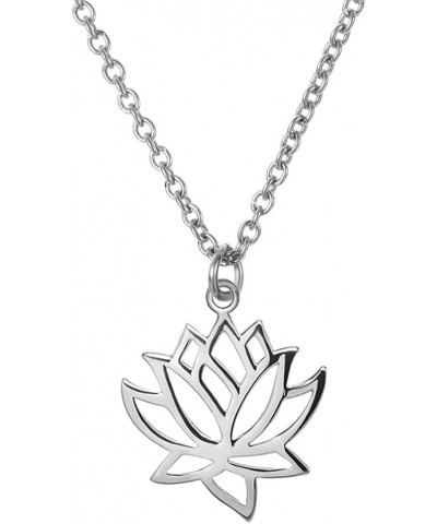 Yoga Lotus Flower Aum Om Ohm Sanskrit Symbol Pendant Necklace Spiritual Jewelry Inspirational Gift Gift Lotus flower card nec...