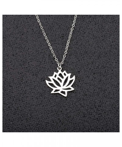 Yoga Lotus Flower Aum Om Ohm Sanskrit Symbol Pendant Necklace Spiritual Jewelry Inspirational Gift Gift Lotus flower card nec...