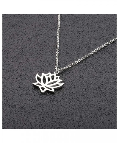 Yoga Lotus Flower Aum Om Ohm Sanskrit Symbol Pendant Necklace Spiritual Jewelry Inspirational Gift Gift Lotus flower card nec...