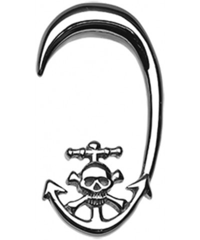 Skull Pirate's Dock Steel Ear Gauge Hanging WildKlass Taper 10 GA (2.4mm) $12.38 Body Jewelry