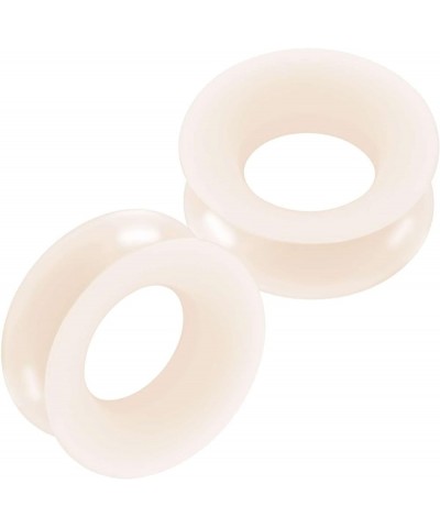 2PCS Silicone Skin Double Flared Saddle Stretcher Ear Tunnel Gauge Plug Earring Lobe Piercing Jewelry Pick Size L:2PCS-1-1/16...