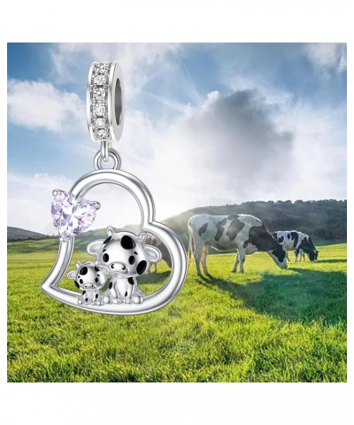 Mothers Day Gifts Cow Charm fit Charms Bracelet Sterling Silver 12 Months Birthstone Charms Mother Daughter Cow Beads for Bra...