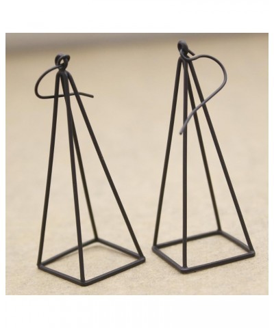 Black Blogger Aztec Cut Out 3D Triangle Pyramid Steampunk Diva Gypsy Earrings Black $7.83 Earrings