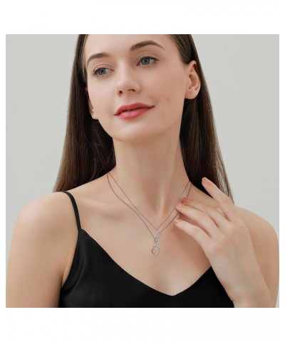 Lariat Layered Necklace 925 Sterling Silver Y Layered Choker Necklaces Christmas Jewelry Gifts for Women Baby Feet $19.03 Nec...