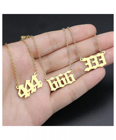 Angel Number Necklaces 111 222 333 444 Stainless Steel Necklace Choker 555 777 888 999 666 Numerology Jewelry Devil number Ne...