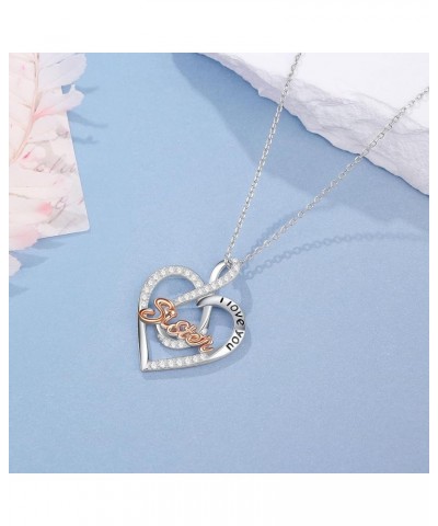 Necklaces for Women 925 Sterling Silver Dainty I Love You Infinity Heart Pendant Necklace Valentine's Day Mother's Day Annive...